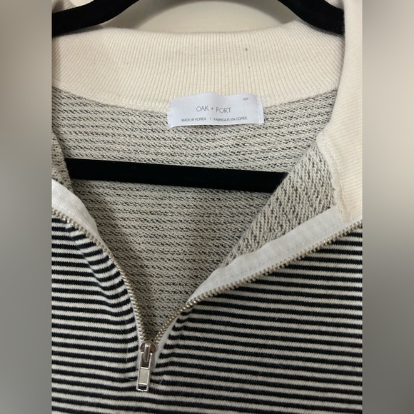 Striped Black and White Women's Top - Picture 3 of 4